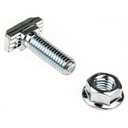 1 Bag of 10 - Bosch Rexroth M6 T-Head Bolt Connecting Component, Strut Profile 30 mm, Groove Size 8mm