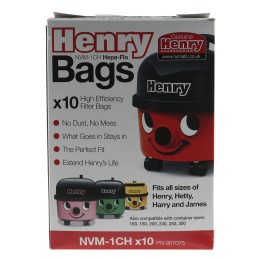 1 Bag of 10 - Numatic Vacuum Bag, For Use With AVQ250 Vacuum Cleaner, HEB160 Vacuum Cleaner, HET160 Vacuum Cleaner, HET200A Vacu