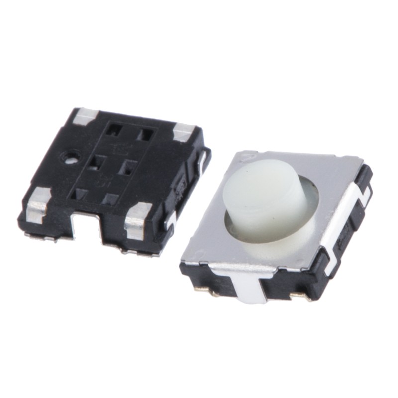 20 pcs - White Push Plate Tactile Switch, SPST 20 mA 3.1mm