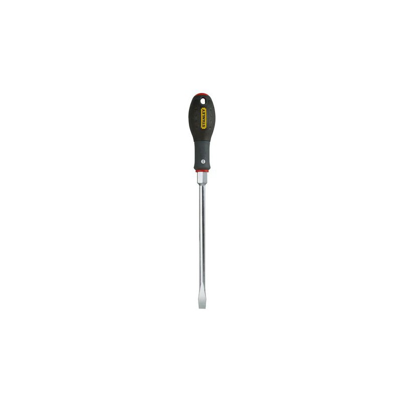 1 pcs - Stanley Slotted Screwdriver, 10 mm Tip, 200 mm Blade, 200 mm Overall