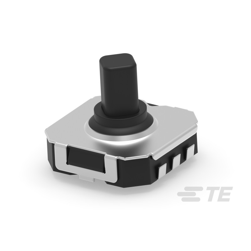 100 pcs - Black Cap Tactile Switch, Single Pole Five Throw 50mA 3mm Surface Mount