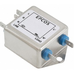 1 pcs - EPCOS, B84111F 3A 250 V ac/dc 50 - 60Hz, Chassis Mount EMC Filter, Lug, Tab Connector, Single Phase