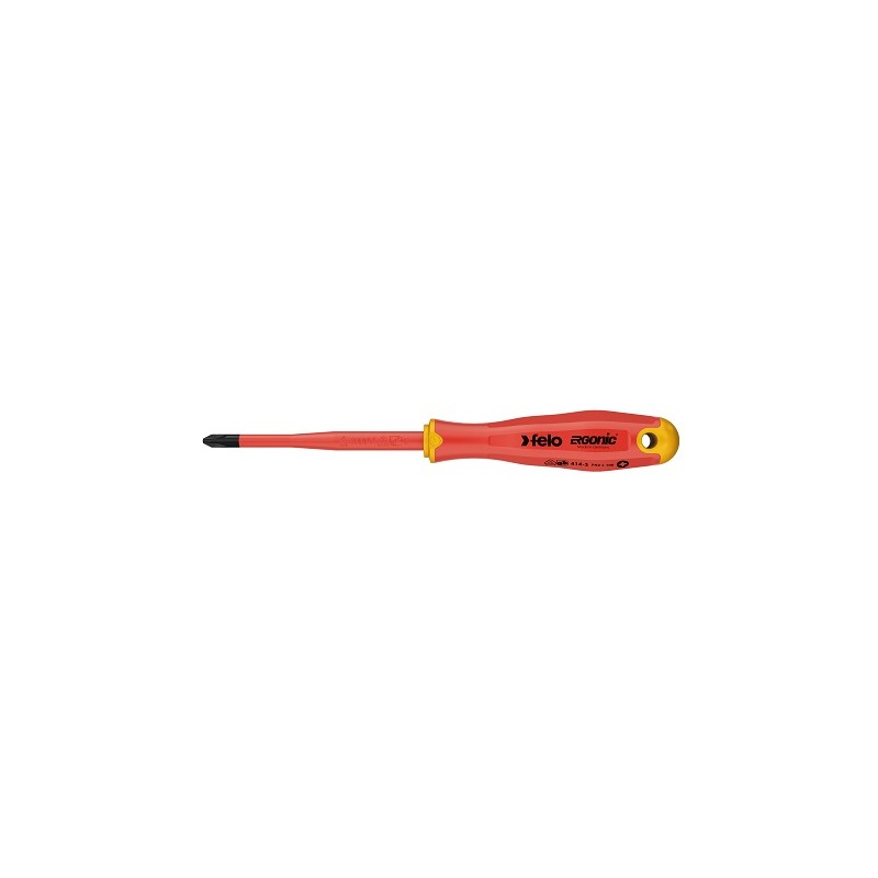 1 pcs - Felo Phillips Insulated Screwdriver, PH2 Tip, VDE/1000V