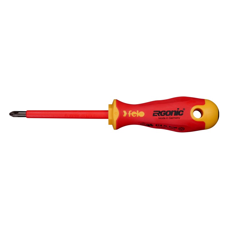 1 pcs - Felo Phillips Insulated Screwdriver, PH1 Tip, VDE/1000V