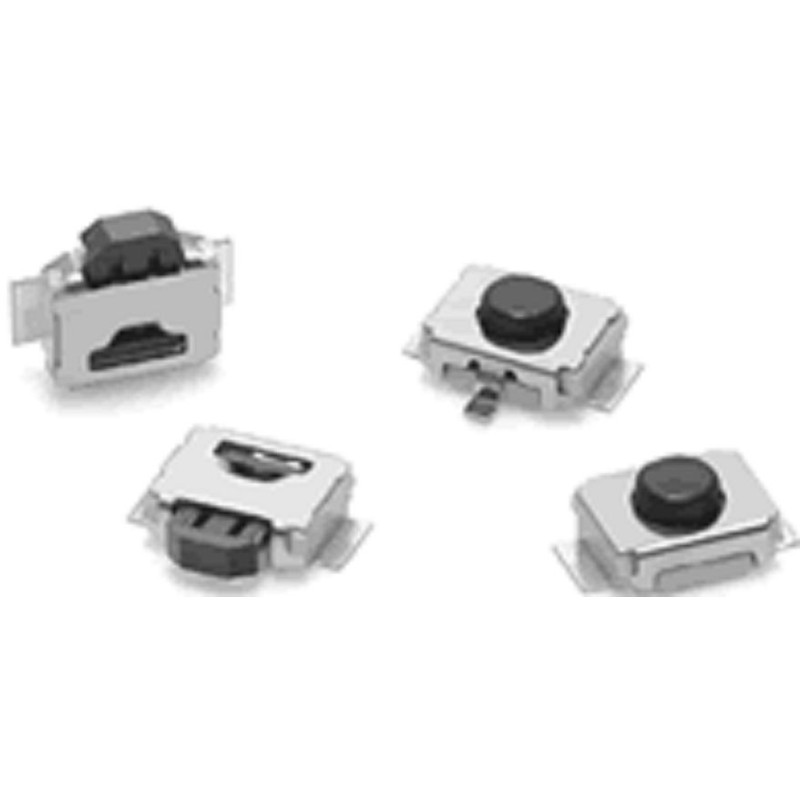 25 pcs - IP40 Side Tactile Switch, SPST 0.05A @12V dc VA Surface Mount