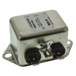 1 pcs - Schaffner, FN2020 10A 250 V ac/dc 400Hz, Chassis Mount EMI Filter, Fast-On, Single Phase