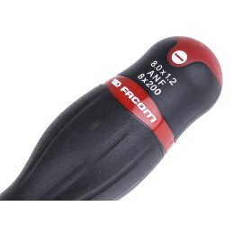 1 pcs - Facom Slotted Screwdriver, 8 x 1.2 mm Tip, 200 mm Blade, 325 mm Overall