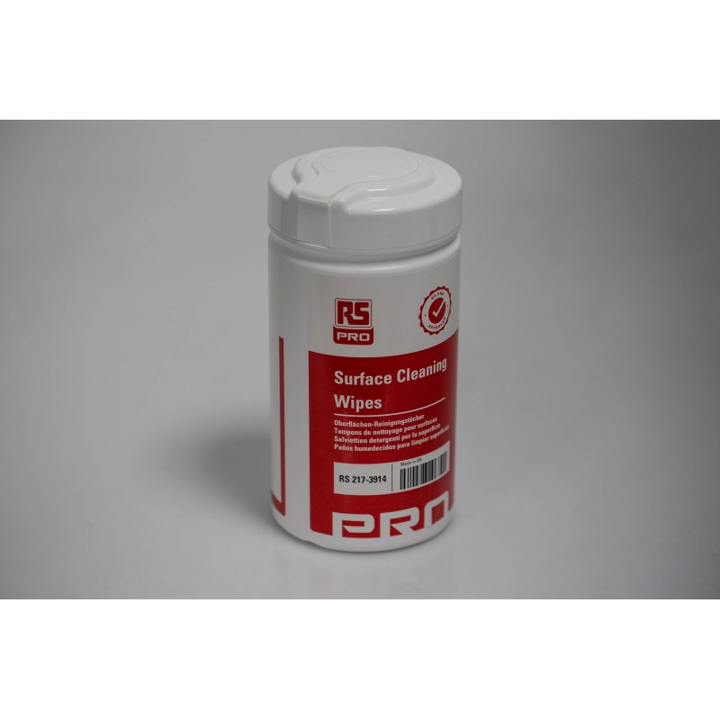 1 Box of 100 - RS PRO Wet Multi-Purpose Wipes, Dispenser Box of 100