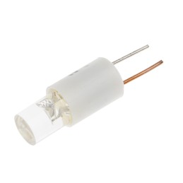 1 pcs - RS PRO White LED Indicator Lamp, 24V dc, bi-pin Base, 6.1mm Diameter, 1000mcd