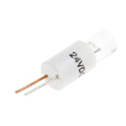 1 pcs - RS PRO White LED Indicator Lamp, 24V dc, bi-pin Base, 6.1mm Diameter, 1000mcd