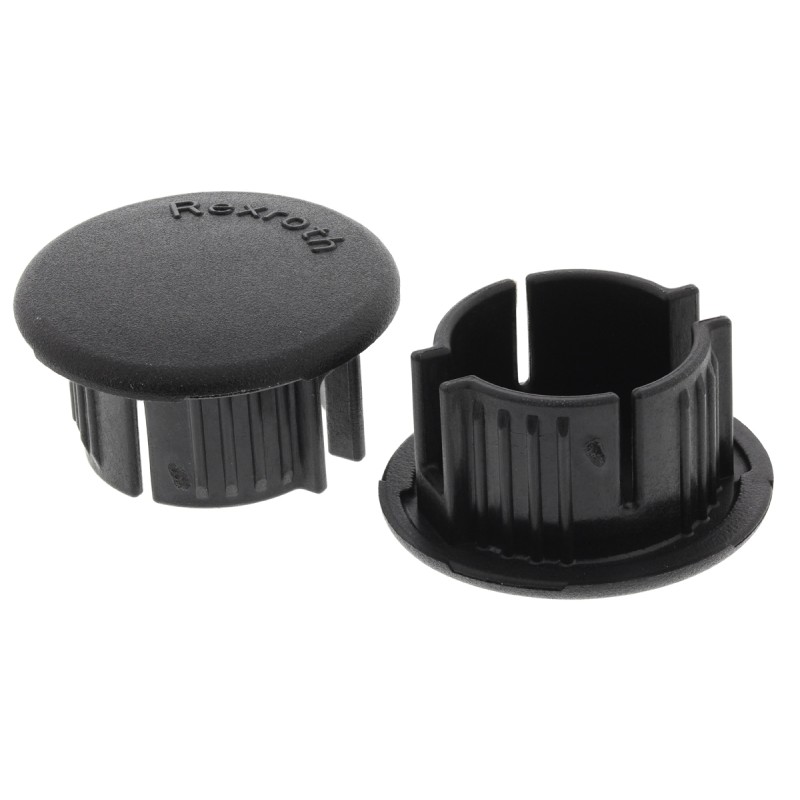 1 Bag of 10 - Bosch Rexroth Black Nylon Round End Cap