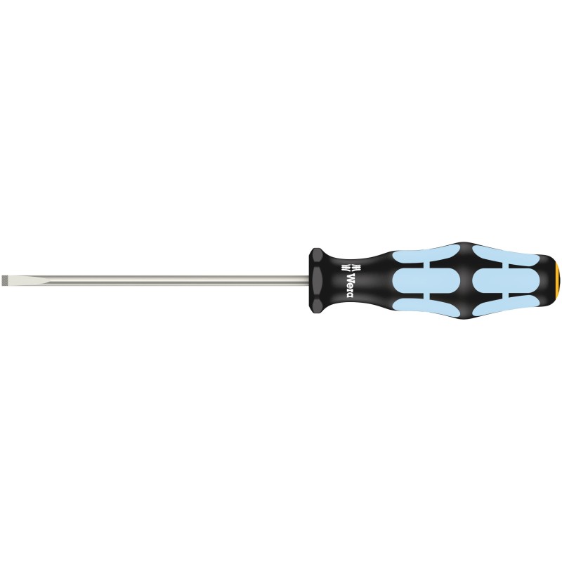 1 pcs - Wera Slotted Screwdriver, 3.5 mm Tip, 100 mm Blade, 181 mm Overall