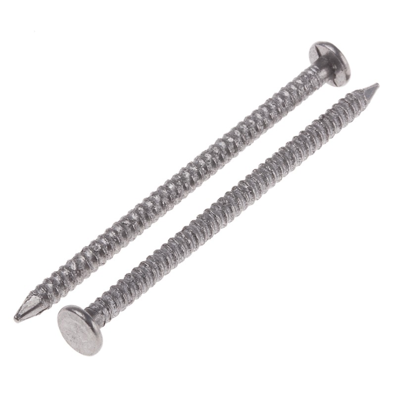 1 Bag of 1 - RS PRO Bright Steel Ring Shank Nails, 65mm x 3.35mm, 500g Bag