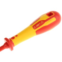1 pcs - CK Slotted Insulated Screwdriver, 3.5 mm Tip, 100 mm Blade, VDE/1000V