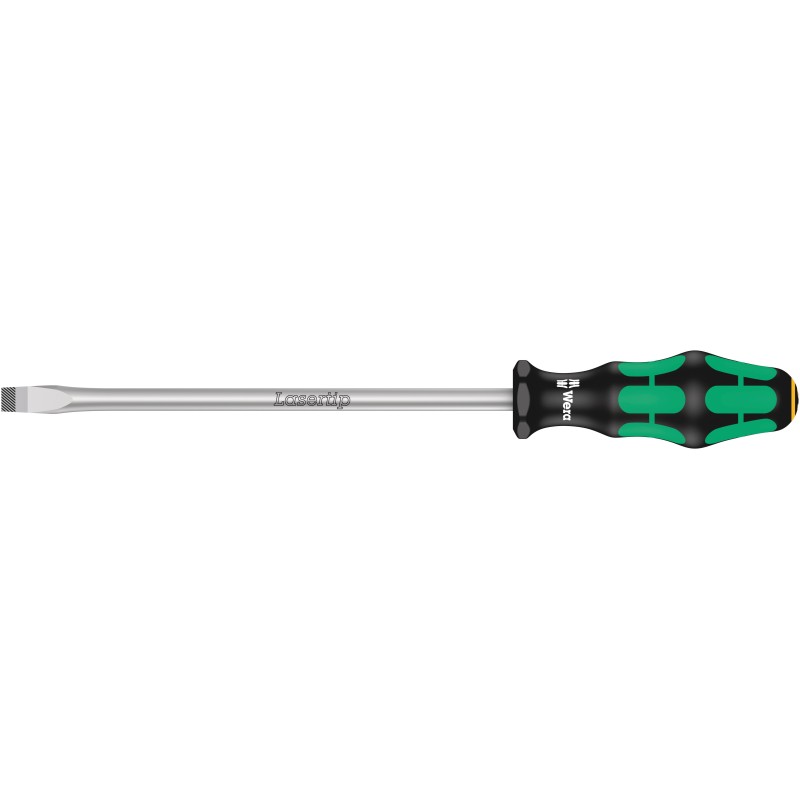 1 pcs - Wera Slotted Screwdriver, 10 mm Tip, 200 mm Blade, 112 mm Overall
