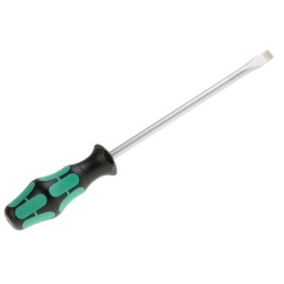 1 pcs - Wera Slotted Screwdriver, 10 mm Tip, 200 mm Blade, 112 mm Overall