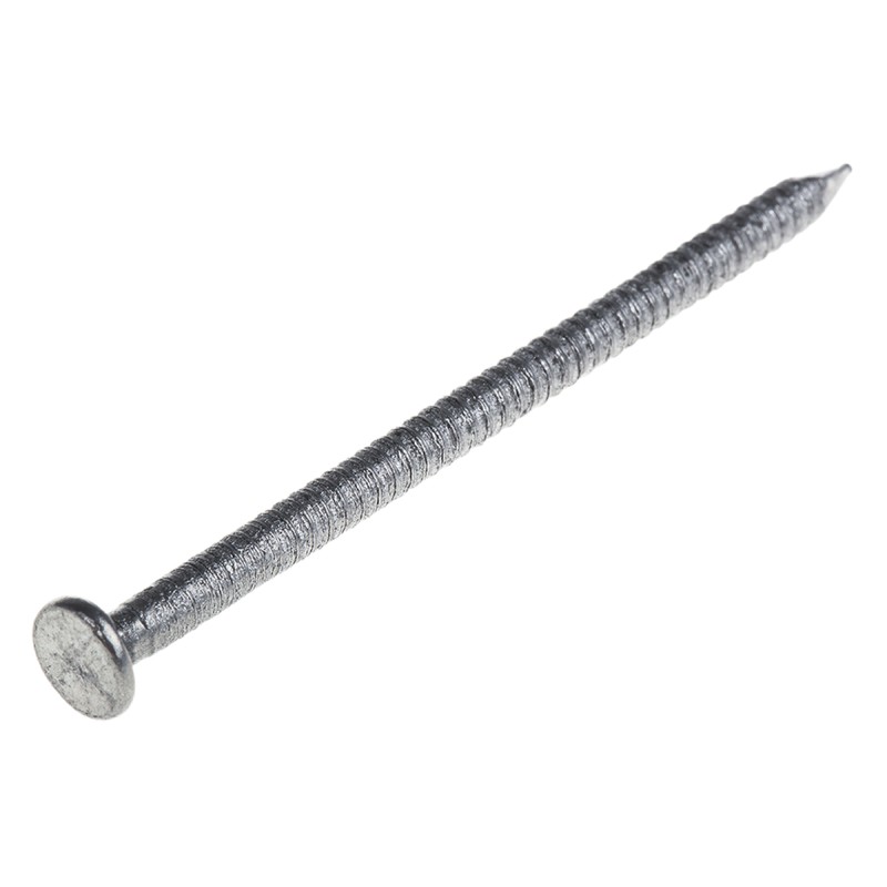 1 Bag of 1 - RS PRO Bright Steel Ring Shank Nails, 75mm x 3.75mm, 500g Bag