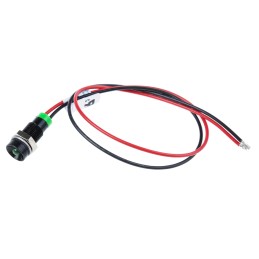 1 pcs - RS PRO Green Panel Mount Indicator, 2V dc, 6mm Mounting Hole Size, Lead Wires Termination, IP67