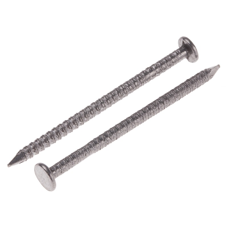 1 Bag of 1 - RS PRO Bright Steel Ring Shank Nails, 50mm x 2.65mm, 500g Bag