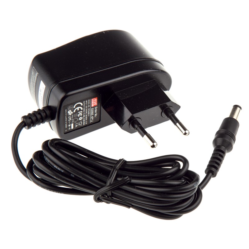 1 pcs - MEAN WELL 6W Plug-In AC/DC Adapter 15V dc Output, 400mA Output