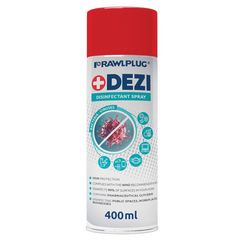 1 Box of 15 - RawlPlug 400 ml Bottle Disinfectant & Sanitiser