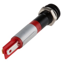 1 pcs - RS PRO Red Panel Mount Indicator, 220V ac, 8mm Mounting Hole Size, Solder Tab Termination, IP67