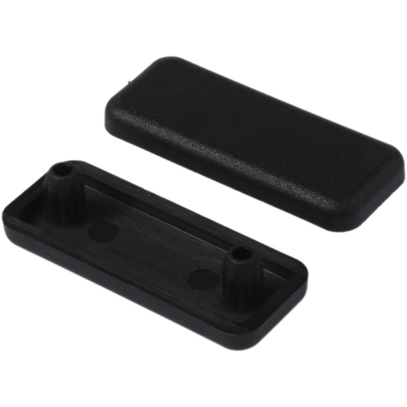 1 Bag of 10 - RS PRO Black End Cap, 8mm Groove