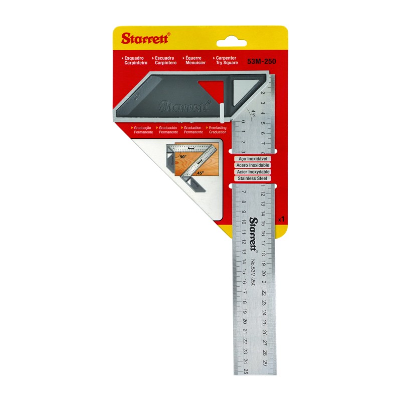 1 pcs - Starrett 250 mm Engineers Try Square