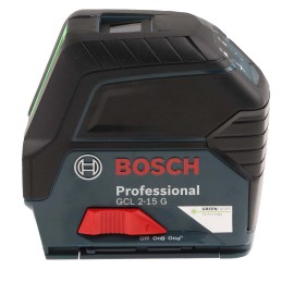 1 pcs - Bosch GCL 2-15 G Green, 2 Line Laser Level