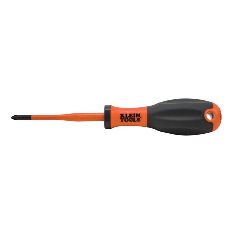 1 pcs - Klein Tools Pozidriv Insulated Screwdriver, PZ1 Tip, 80 mm Blade, VDE/1000V, 180 mm Overall
