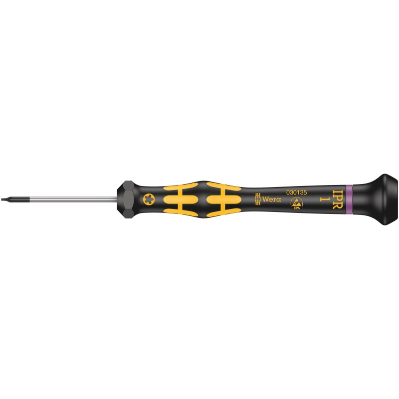 1 pcs - Wera Torx PLUS Precision Screwdriver, 1 IPR Tip, 40 mm Blade, 137 mm Overall
