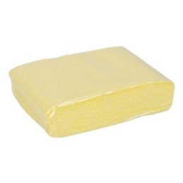 1 Box of 25 - RS PRO Yellow Cloths for Heavy Duty Wiping, Box of 25, 49 x 38cm, Repeat Use