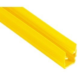 1 Bag of 10 - RS PRO Yellow PP Cover Strip, 8mm Groove Size, 2m Length