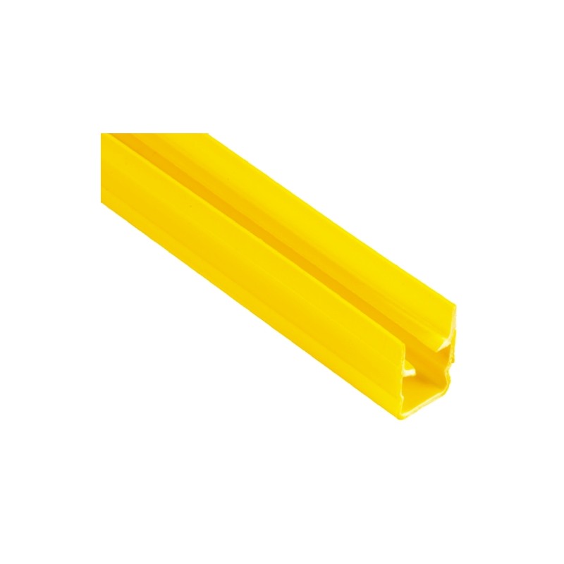 1 Bag of 10 - RS PRO Yellow PP Cover Strip, 8mm Groove Size, 2m Length