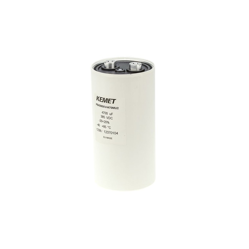 12 pcs - KEMET 4700μF Aluminium Electrolytic Capacitor 385V dc, Screw Terminal - PEH200XV4470MU2