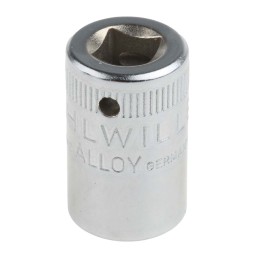 1 pcs - STAHLWILLE 1/4 in Drive 10mm Standard Socket, 12 point, 23 mm Overall Length