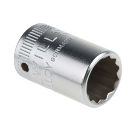 1 pcs - STAHLWILLE 1/4 in Drive 10mm Standard Socket, 12 point, 23 mm Overall Length