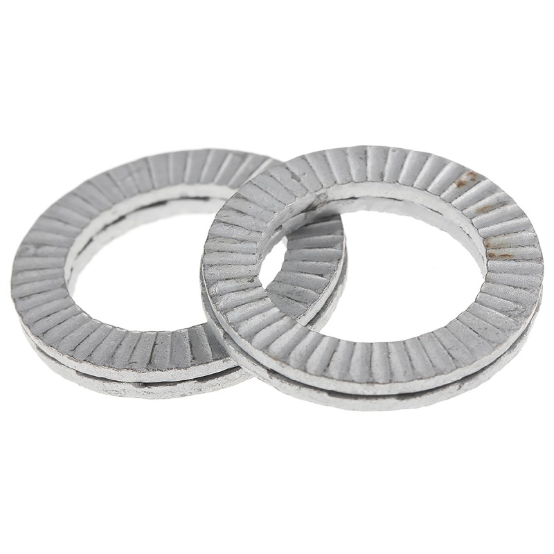 1 Bag of 10 - Delta Protekt Unalloyed Steel Wedge Lock Washers, M12