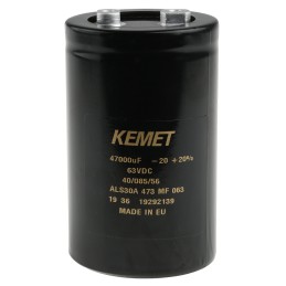 16 pcs - KEMET 47000μF Aluminium Electrolytic Capacitor 63V dc, Screw Terminal - ALS30A473MF063