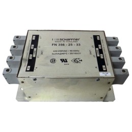 1 pcs - Schaffner, FN356 25A 440/250 V ac 0 - 60Hz, Chassis Mount EMI Filter, Terminal Block 3 Phase