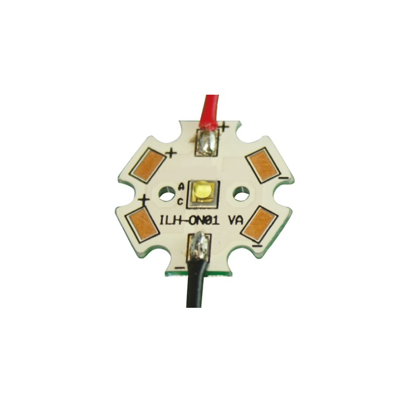 1 pcs - ILS ILH-ON01-STWH-SC211-WIR200., OSLON 80 1+ PowerStar LED Array, 1 White LED (5700K)