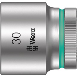 1 pcs - Wera 1/2 in Drive 30mm Standard Socket, 6 point, 42 mm Overall Length