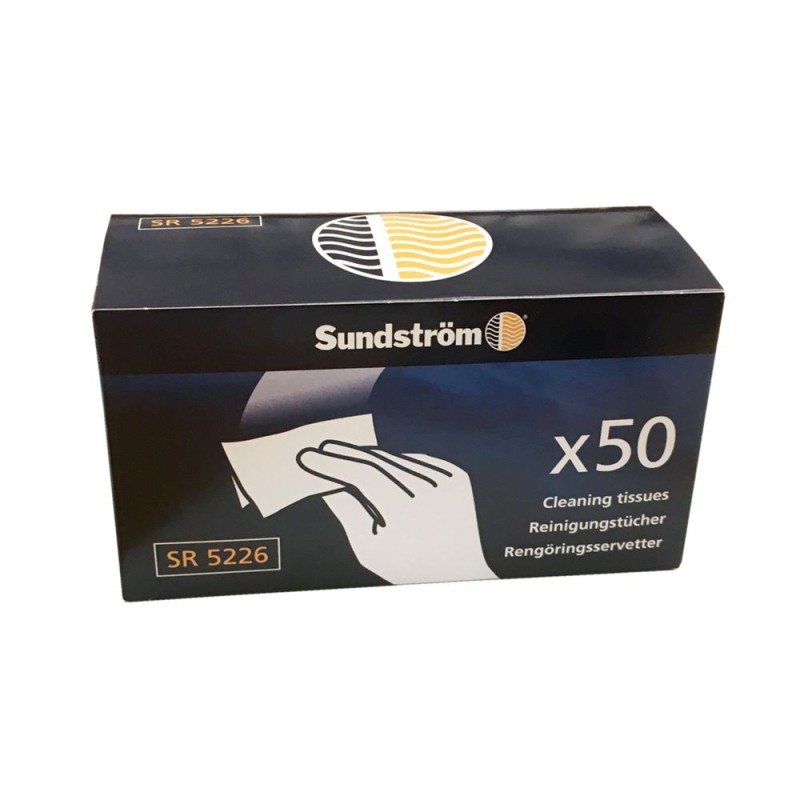 1 Box of 50 - Sundstrom White Wipes, 50 Sheets