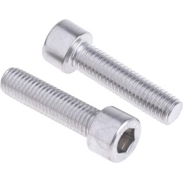 1 Bag of 10 - RS PRO Plain Stainless Steel Hex Socket Cap Screw, DIN 912, M10 x 40mm