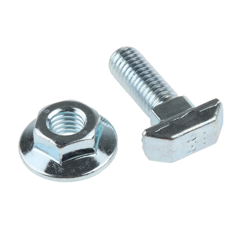 1 Bag of 10 - Bosch Rexroth M8 T-Head Bolt Connecting Component, Strut Profile 40 mm, 45 mm, 50 mm, 60 mm, Groove Size 10mm