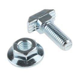 1 Bag of 10 - Bosch Rexroth M8 T-Head Bolt Connecting Component, Strut Profile 40 mm, 45 mm, 50 mm, 60 mm, Groove Size 10mm