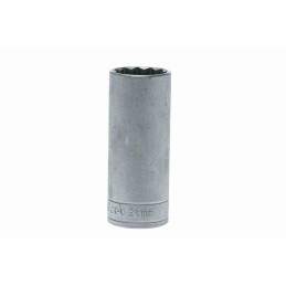 1 pcs - Teng Tools 1/2 in Drive 24mm Deep Socket, 12 point, 79 mm Overall Length