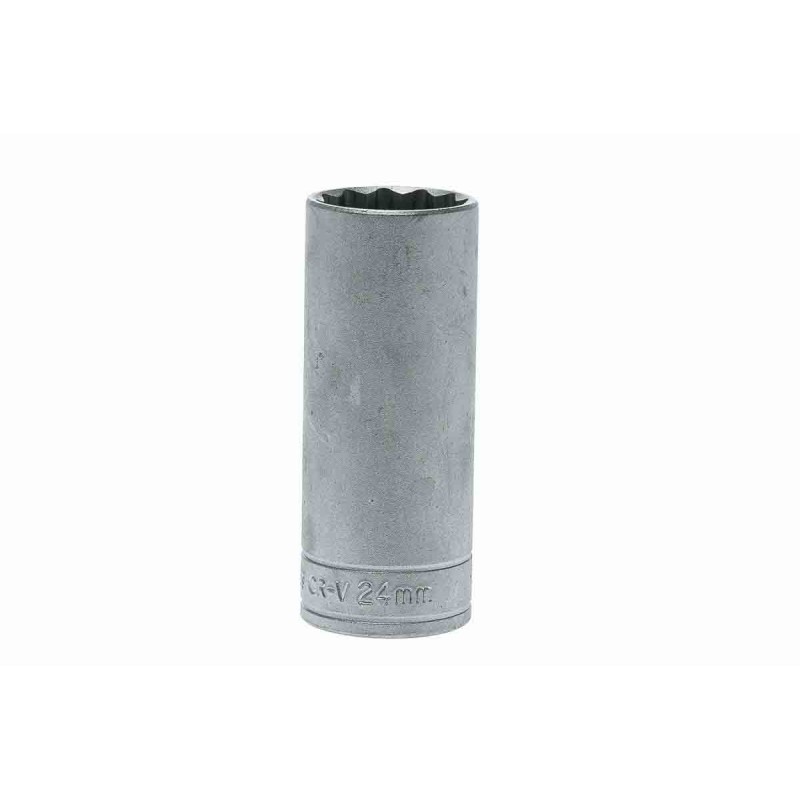 1 pcs - Teng Tools 1/2 in Drive 24mm Deep Socket, 12 point, 79 mm Overall Length