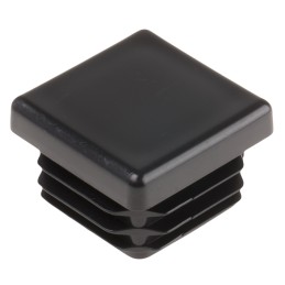 1 Bag of 100 - RS PRO Black Square Tube Plug, 25.4mm