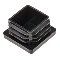 1 Bag of 100 - RS PRO Black Square Tube Plug, 25.4mm